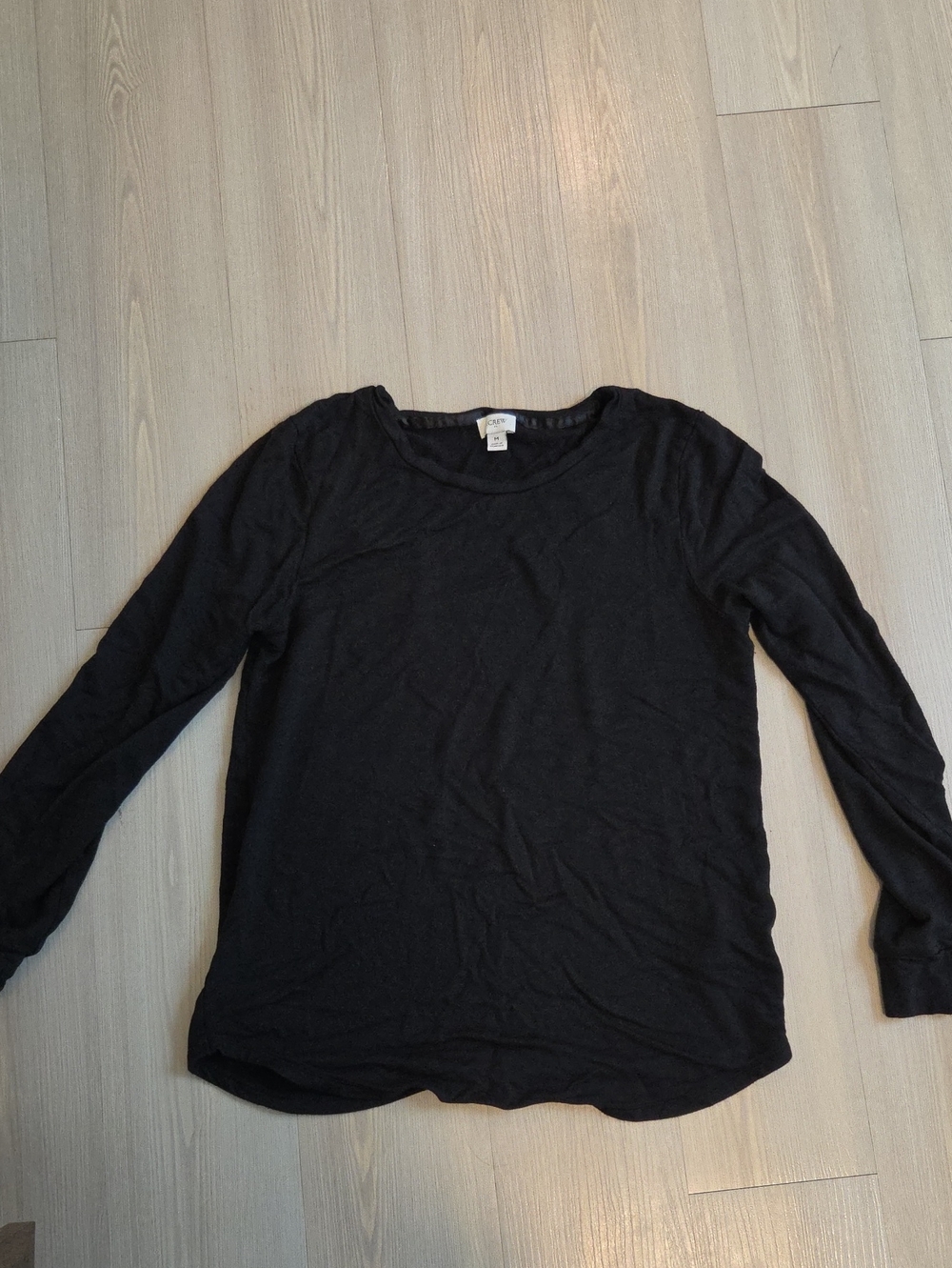 J. Crew Black Long-Sleeve Crewneck Tee